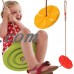 Kids Disc Swing Seat With High Strength Rope Outdoor Playground Red/Yellow  ECLNK   